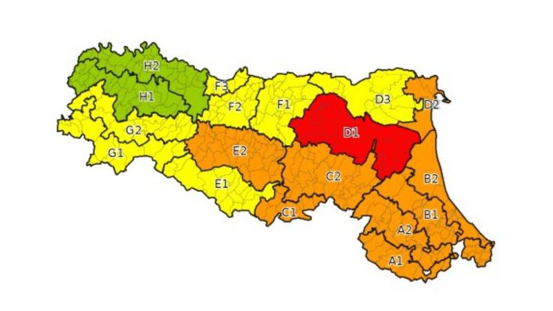 Allerta rossa per criticità idraulica nella giornata di giovedì 25 dicembre