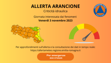 Allerta arancione per criticità idraulica in Bassa Romagna (02/11/2023)
