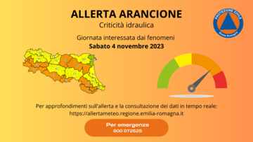 Allerta arancione per criticità idraulica in Bassa Romagna sabato 4 novembre