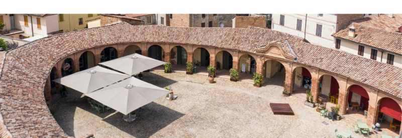 foto di piazza nuova a bagnacavallo dall'alto