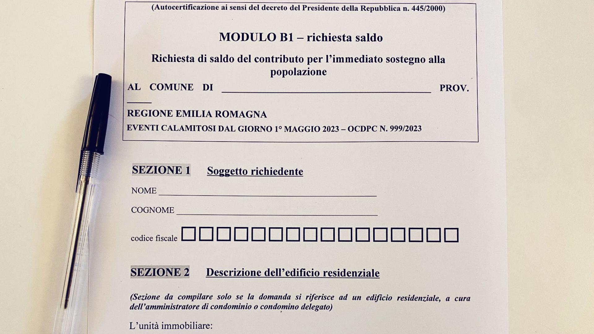 Immagine: Modulo B1