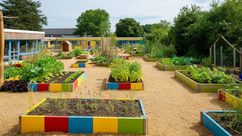 Il nuovo cortile dell'asilo nido immaginato grazie al progetto «La scuola in natura»